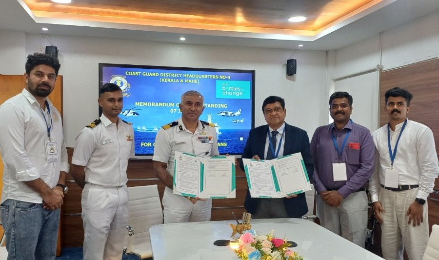 Bisleri International and Indian Coast Guard (Kerala & Mahe) Join Hands for Cleaner Coastlines and Plastic Waste Management